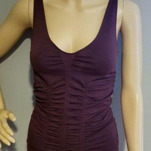 Maroon V-neck Tank Top